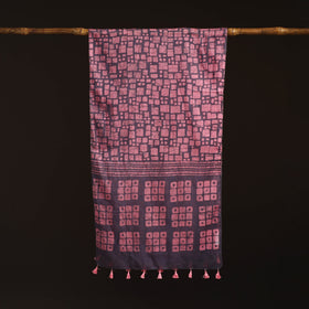 Mul cotton kutch hand batik stole with tassels 26