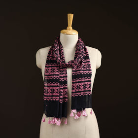 Mul cotton kutch hand batik stole with tassels 28