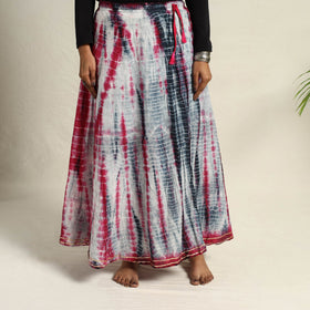 Buy Multicolor Cotton Long Shibori Tie-Dye Skirt