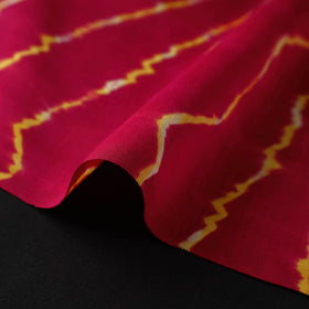 Multicolour Leheriya Tie-Dye Chanderi Silk Fabric Online | iTokri