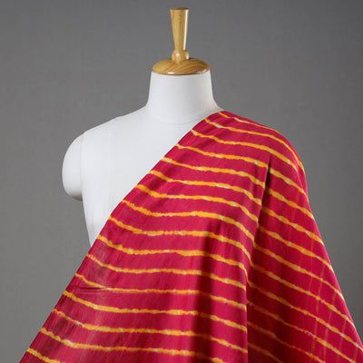 Multicolour Leheriya Tie-Dye Chanderi Silk Fabric Online | iTokri