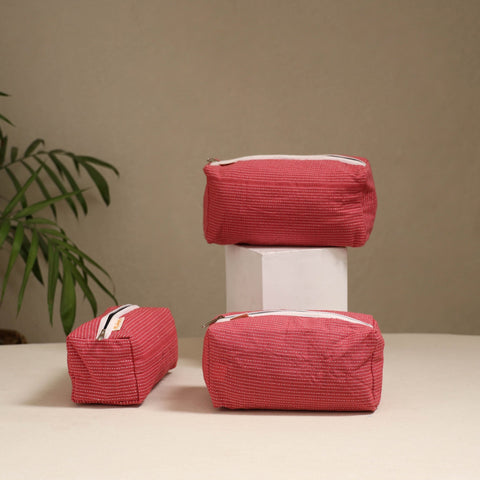 Handcrafted fabric toiletry bags (set of 3) 05