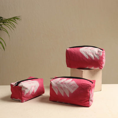  Pink Multipurpose Handmade Toiletry Bags (Set of 3)