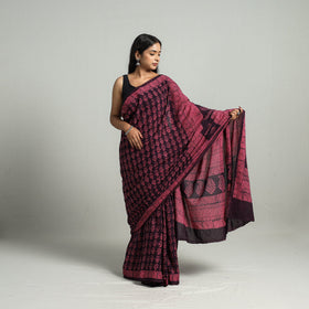 Pink Bagh Print Cotton Saree Online from Madhya Pradesh 