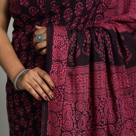 Pink Bagh Print Cotton Saree Online from Madhya Pradesh 