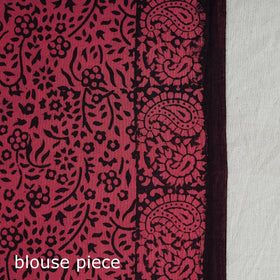 Pink Bagh Print Cotton Saree Online from Madhya Pradesh 