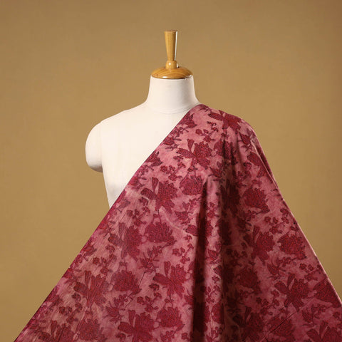 Natural dyed cotton vanaspati bagru fabric 10 - handcrafted