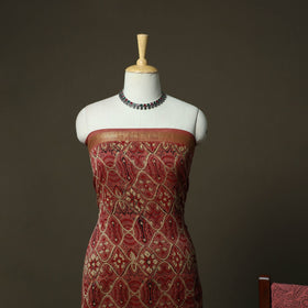 Natural dyed block print maheshwari silk vanaspati bagru