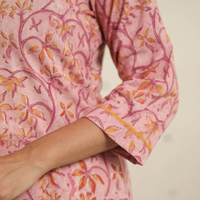 Pink - natural dyed cotton bagru dabu co-ord set 12