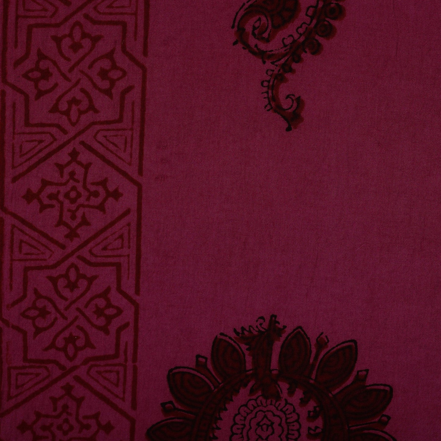 Natural dyed cotton hand bagh fabric 22 - handcrafted