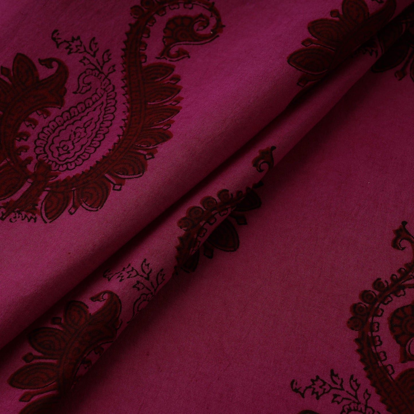 Natural dyed cotton hand bagh fabric 22 - handcrafted