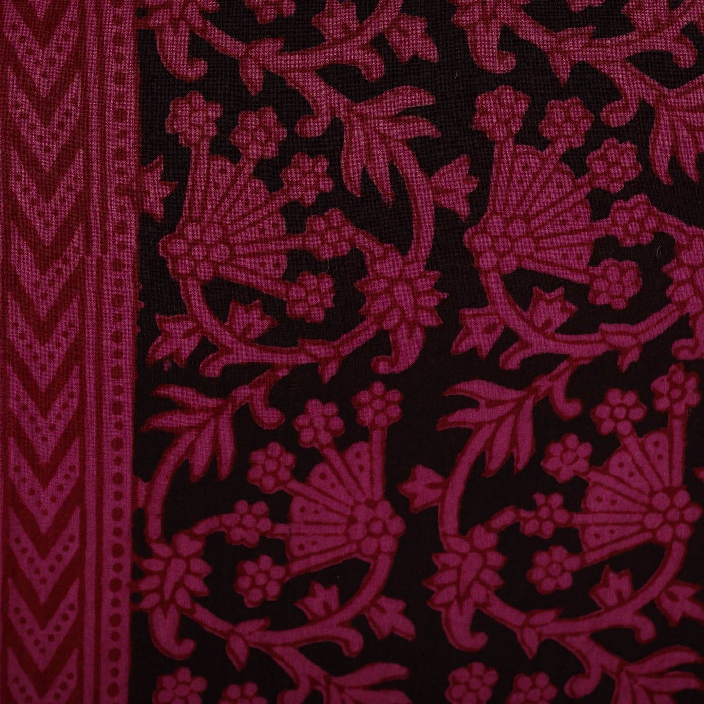 Natural dyed cotton hand bagh fabric 20 - handcrafted