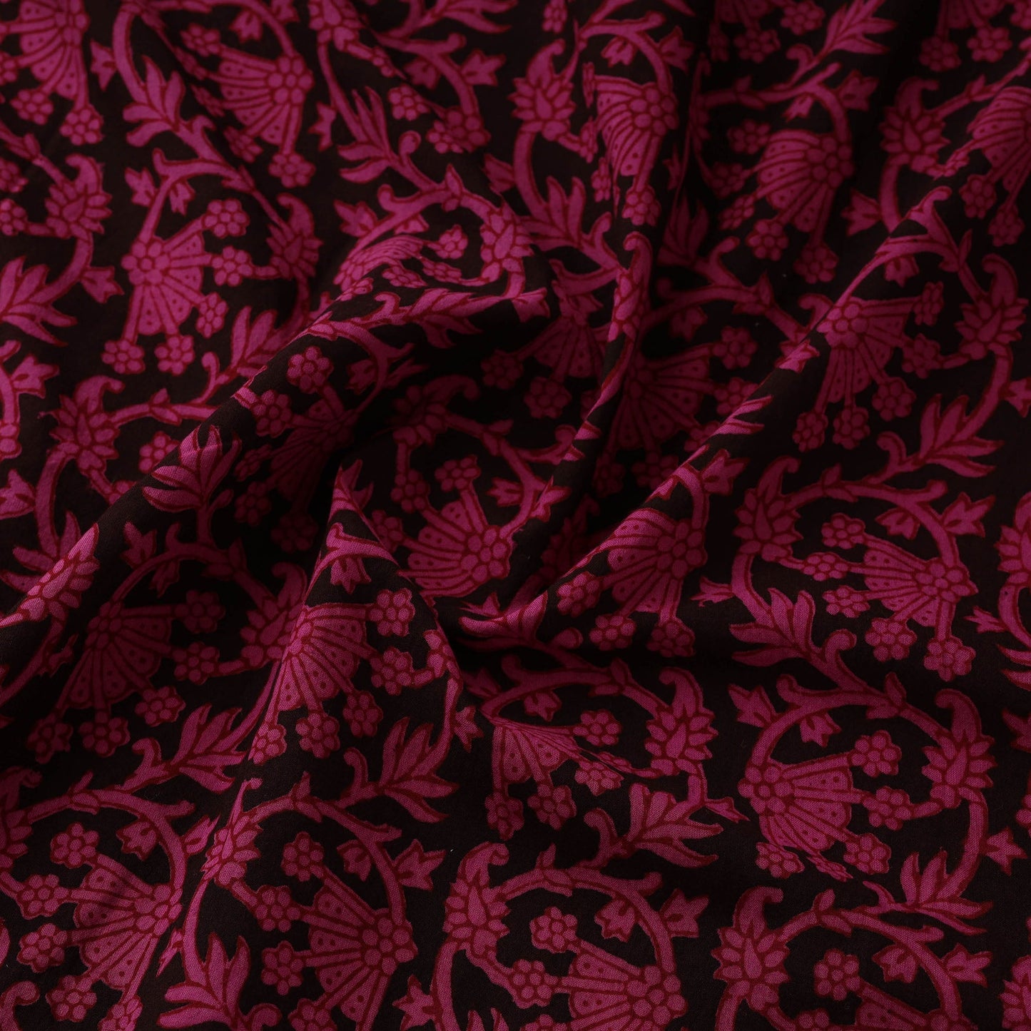 Natural dyed cotton hand bagh fabric 20 - handcrafted