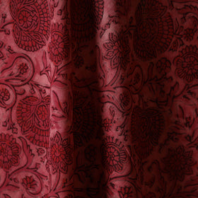 Natural dyed cotton vanaspati bagru fabric 04 - handcrafted