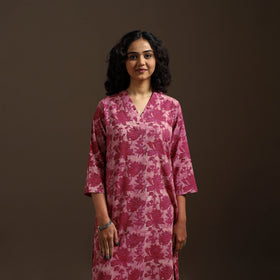 Pink - natural dyed cotton vanaspati bagru co-ord set 01