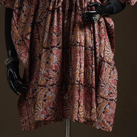 Natural dyed hand block kalamkari print cotton kaftan