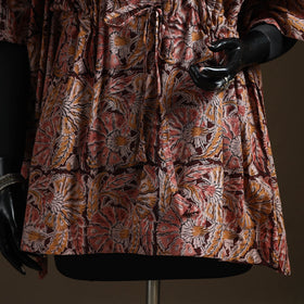 Natural dyed hand block kalamkari print cotton kaftan