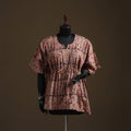 Natural dyed hand block kalamkari print cotton kaftan