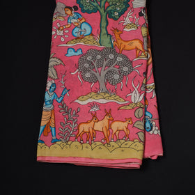 Natural dyed handloom chanderi silk handpainted