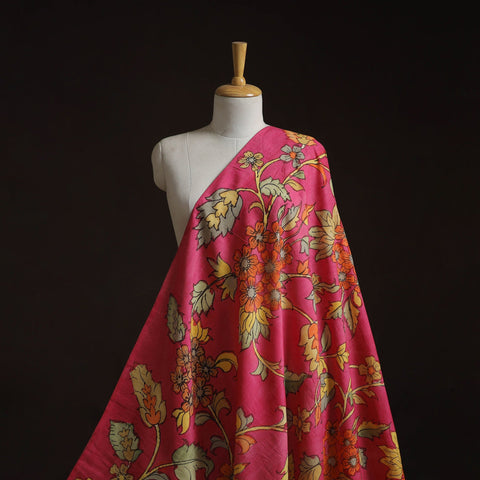 Natural dyed handloom chanderi silk handpainted