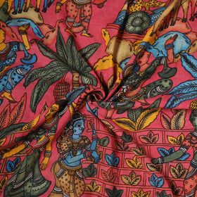 Natural dyed handloom chanderi silk handpainted
