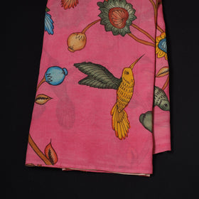 Natural dyed handloom chanderi silk handpainted