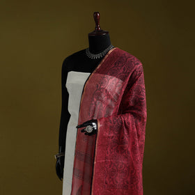Natural dyed kota doria cotton hand block bagh print