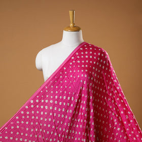 Pink - natural dyed kutch tie-dye modal silk bandhani