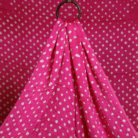 Pink - natural dyed kutch tie-dye modal silk bandhani