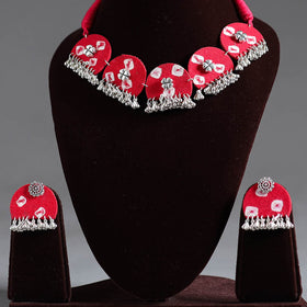 Buy Fabart German Silver Choker Necklace Set Online