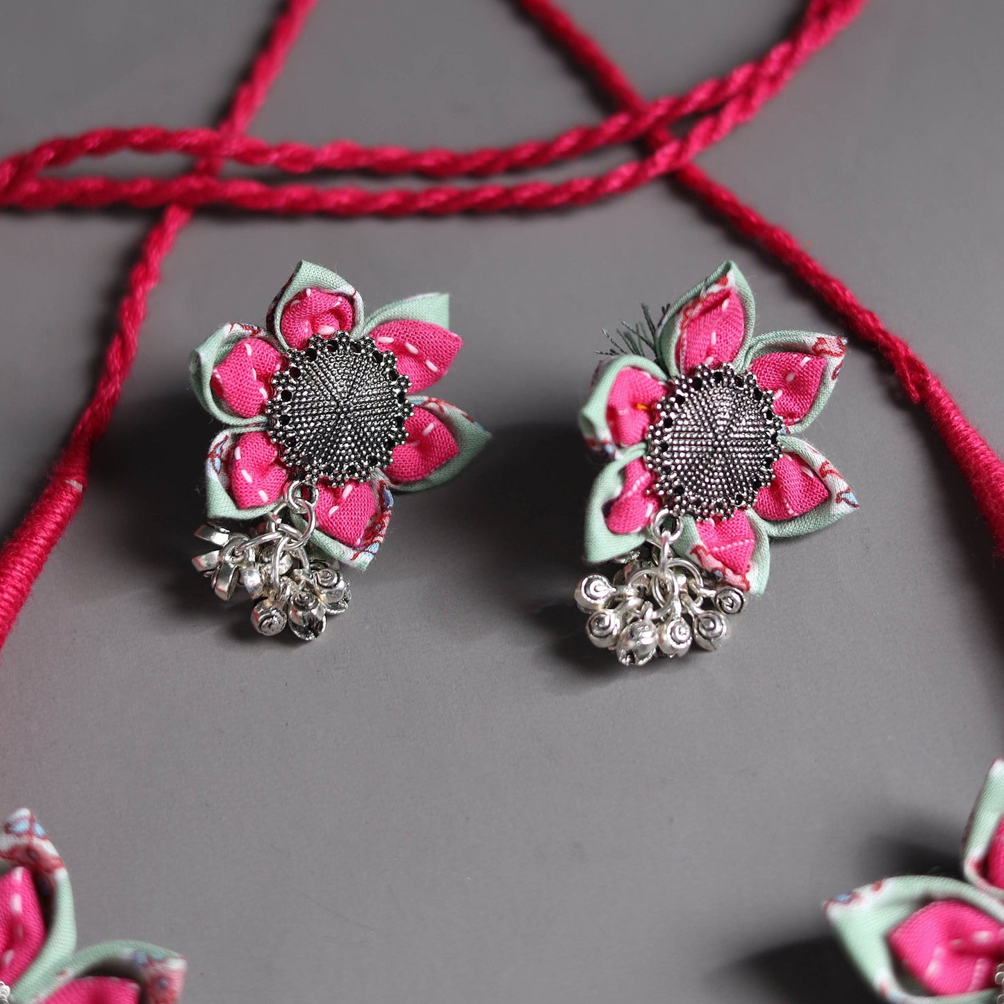 Pink - navratri special! Handcrafted gs fabart choker