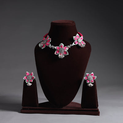 Pink - navratri special! Handcrafted gs fabart choker