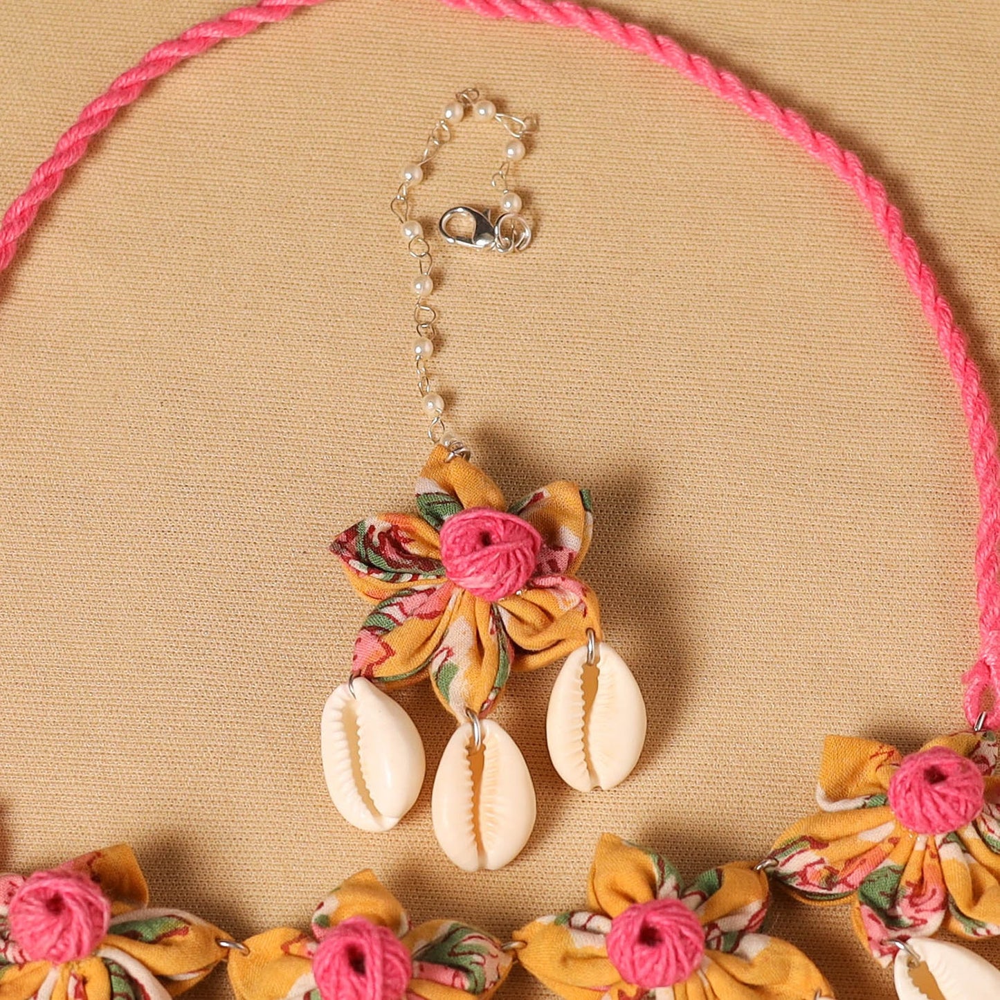 Handmade Fabart Floral Jewellery Set