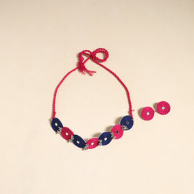 Pink - navratri special! Thread ghungroo & mirror work