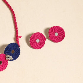 Pink - navratri special! Thread ghungroo & mirror work