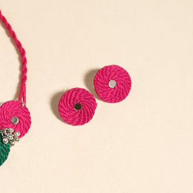 Pink - navratri special! Thread ghungroo & mirror work