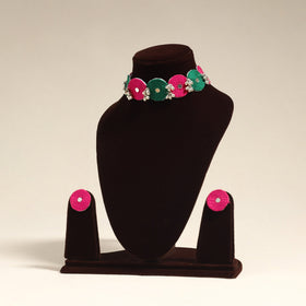 Pink - navratri special! Thread ghungroo & mirror work