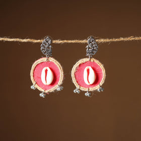Pink Neha Jute Fabart Handmade Earrings