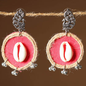 Pink Neha Jute Fabart Handmade Earrings