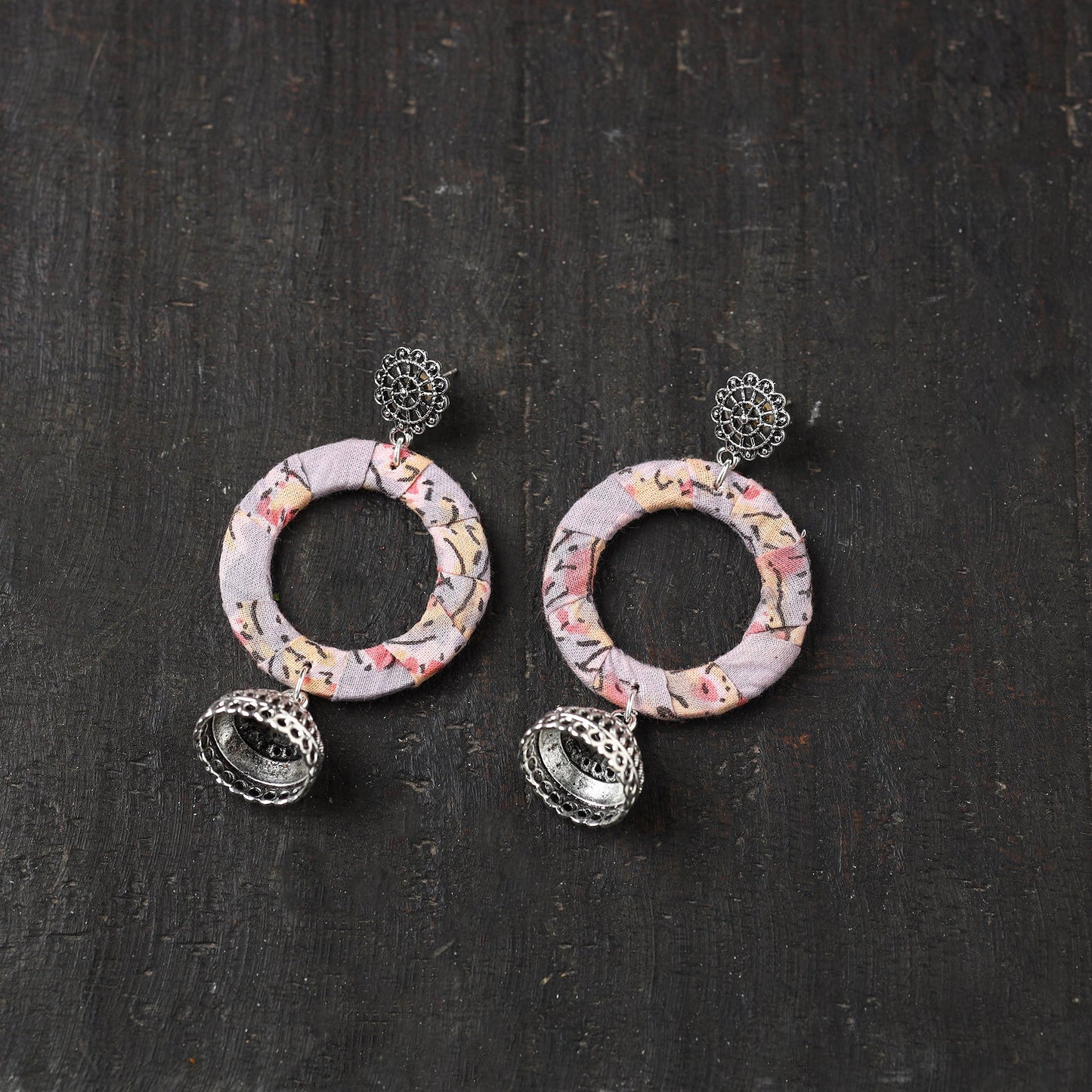 Pink Noor GS Fabart Handmade Earrings