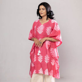  Shibori Tie-Dye Cotton Kaftan Dress 