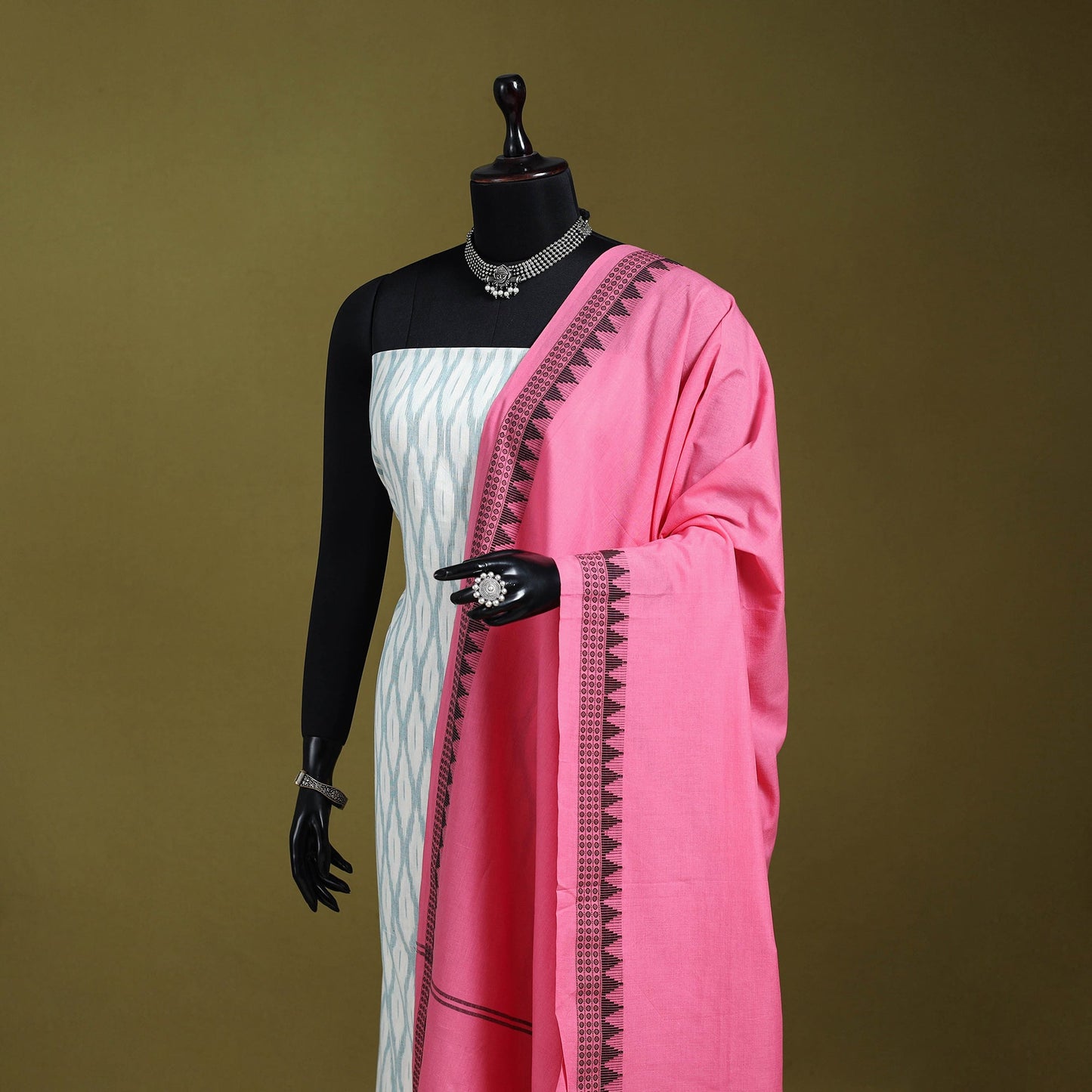 Odisha handloom cotton sambalpuri dupatta 01 - handcrafted