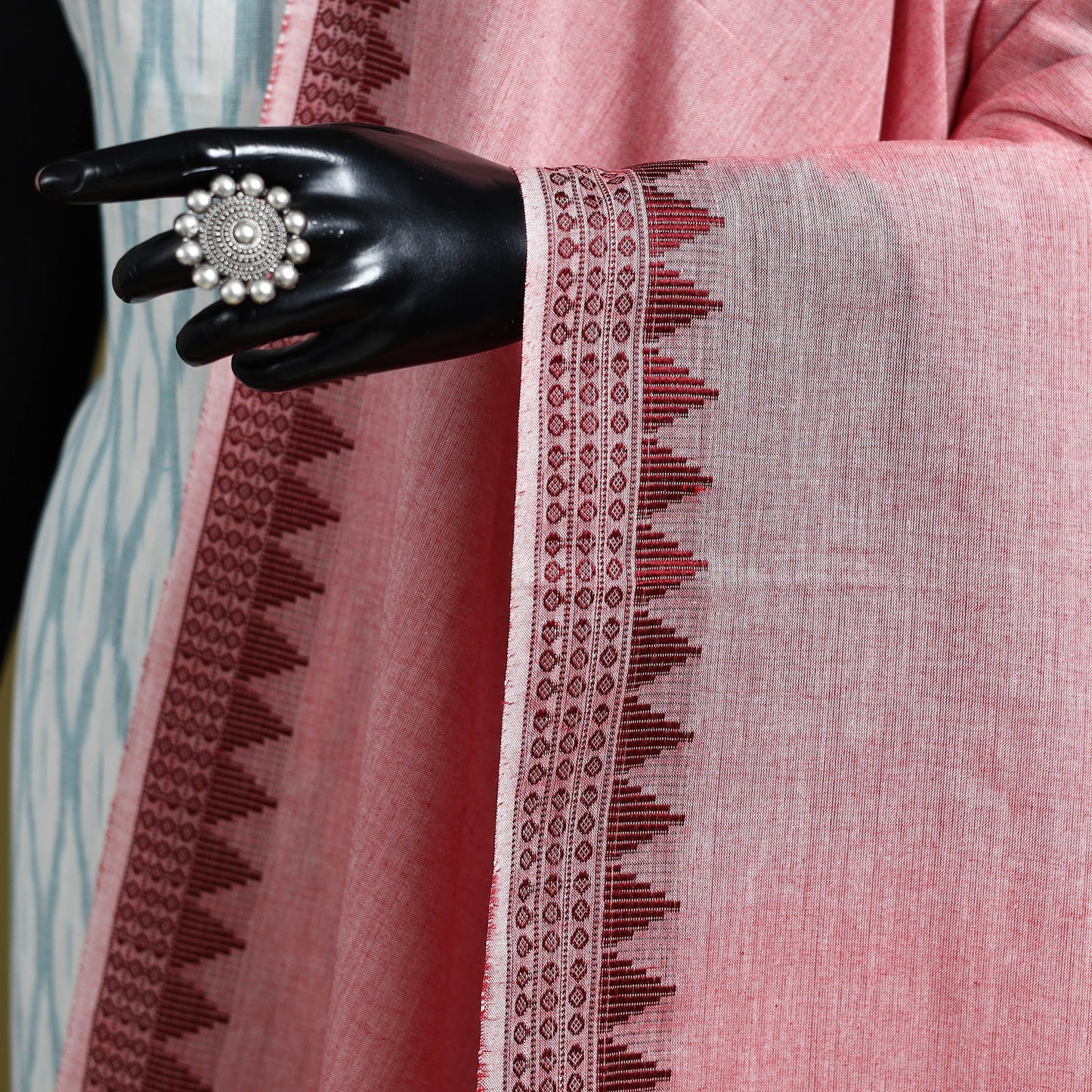 Odisha handloom cotton sambalpuri dupatta 02 - handcrafted