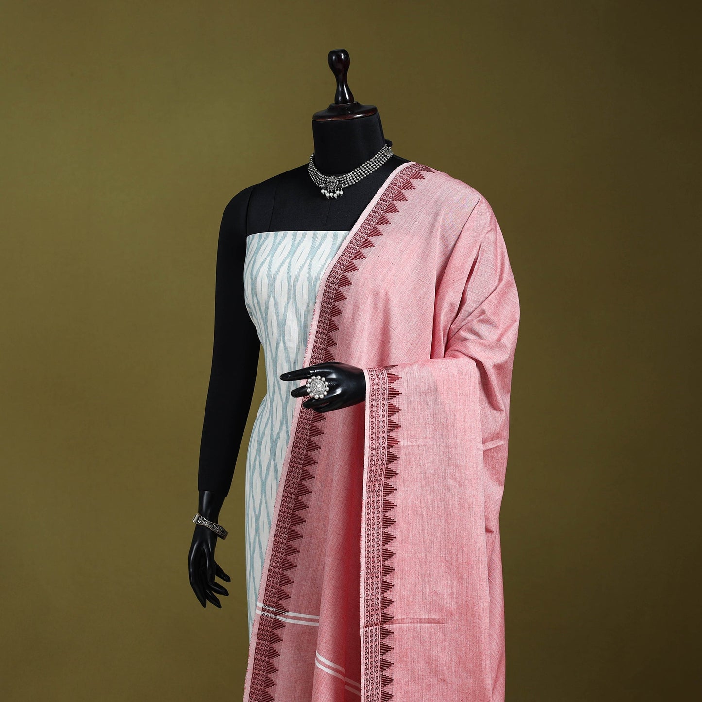 Odisha handloom cotton sambalpuri dupatta 02 - handcrafted