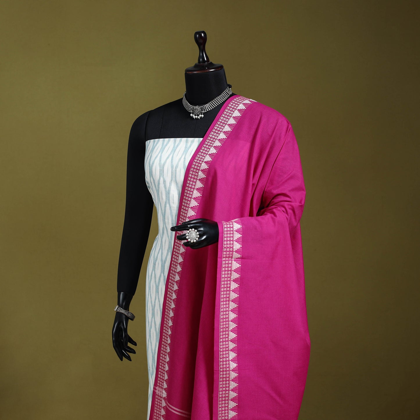 Odisha handloom cotton sambalpuri dupatta 07 - handcrafted