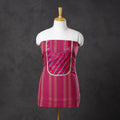 Pink - patchwork cotton jacquard unstitched kurta material