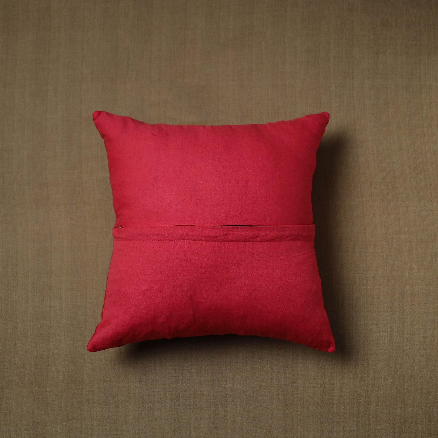 Pink - patchwork cotton kanchipuram cushion cover (16 x 16