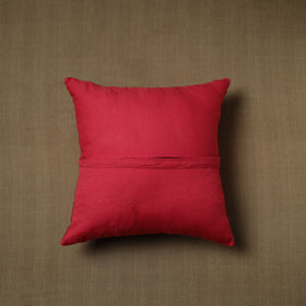 Pink - patchwork cotton kanchipuram cushion cover (16 x 16