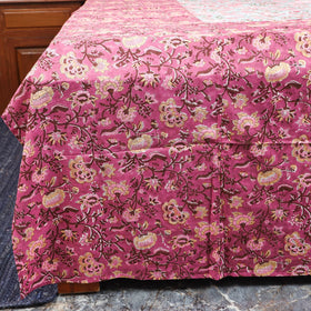 Patchwork hand double sanganeri bedsheet set (108 x 90 in)