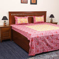 Patchwork hand double sanganeri bedsheet set (108 x 90 in)
